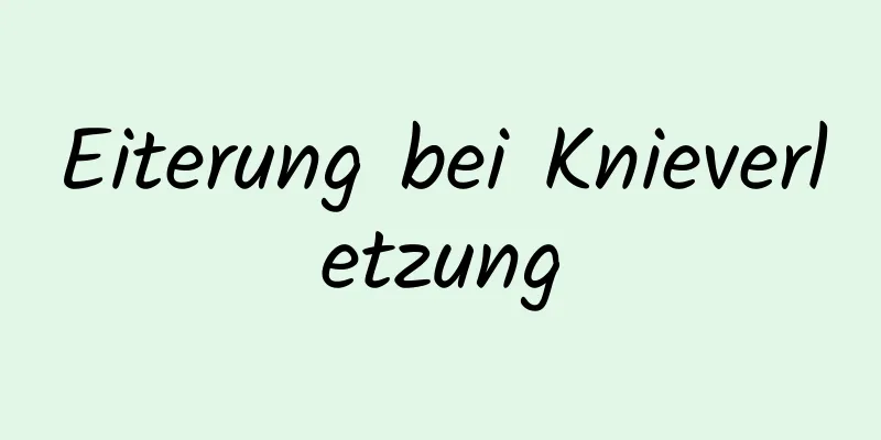 Eiterung bei Knieverletzung