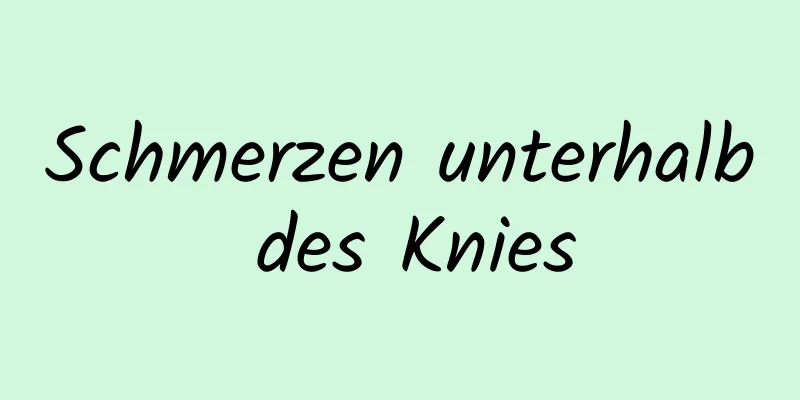 Schmerzen unterhalb des Knies