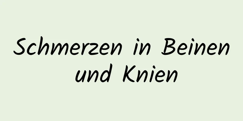 Schmerzen in Beinen und Knien
