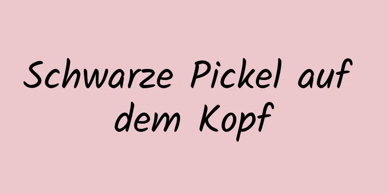 Schwarze Pickel auf dem Kopf