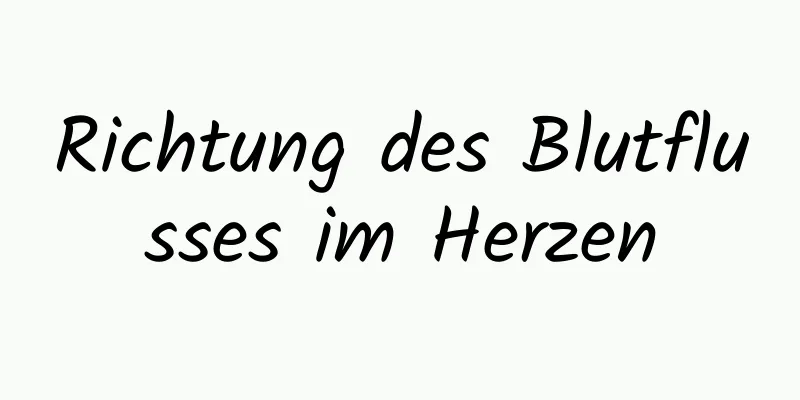 Richtung des Blutflusses im Herzen