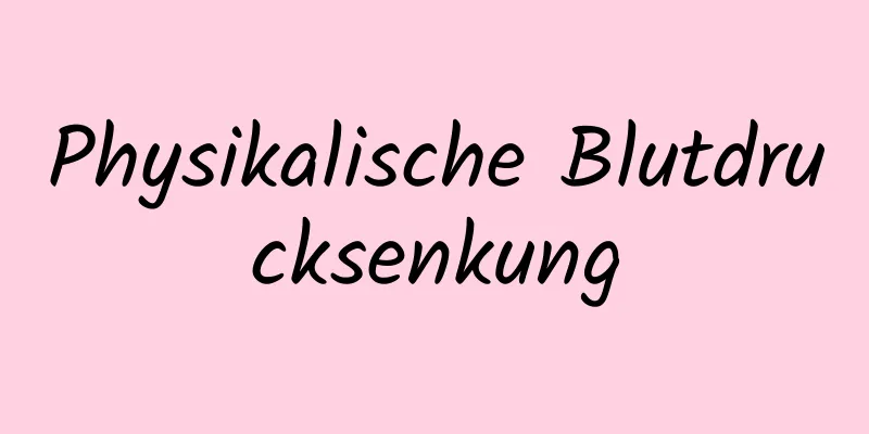 Physikalische Blutdrucksenkung