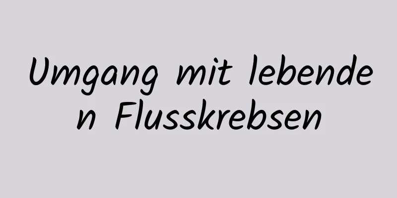 Umgang mit lebenden Flusskrebsen