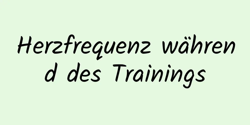 Herzfrequenz während des Trainings