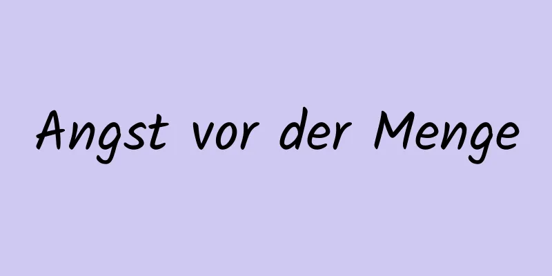 Angst vor der Menge