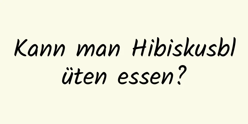 Kann man Hibiskusblüten essen?
