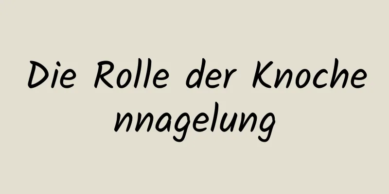 Die Rolle der Knochennagelung