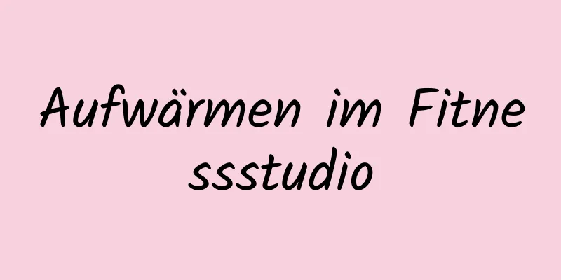 Aufwärmen im Fitnessstudio