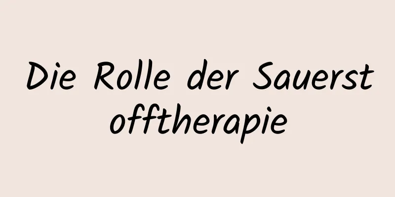 Die Rolle der Sauerstofftherapie