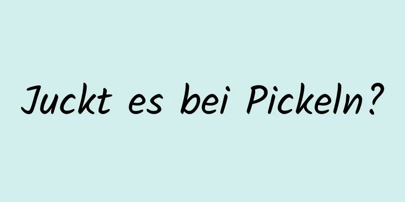 Juckt es bei Pickeln?