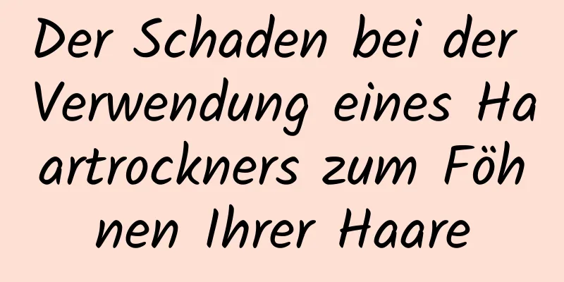Der Schaden bei der Verwendung eines Haartrockners zum Föhnen Ihrer Haare