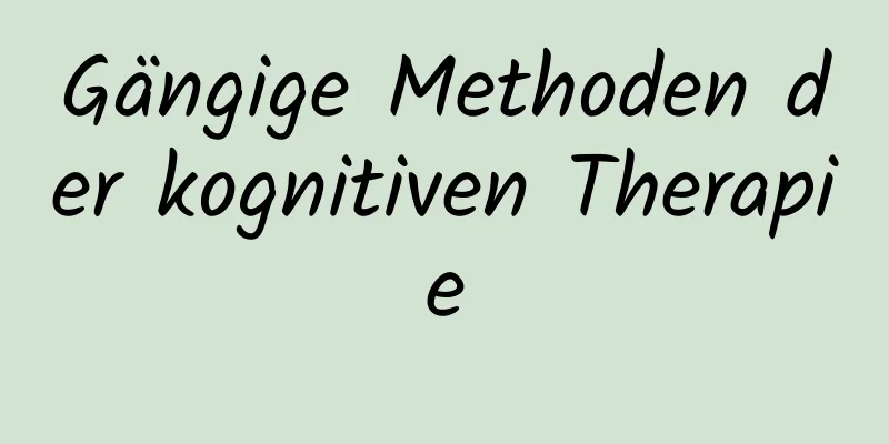 Gängige Methoden der kognitiven Therapie