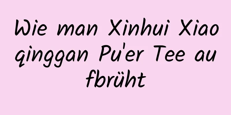 Wie man Xinhui Xiaoqinggan Pu'er Tee aufbrüht