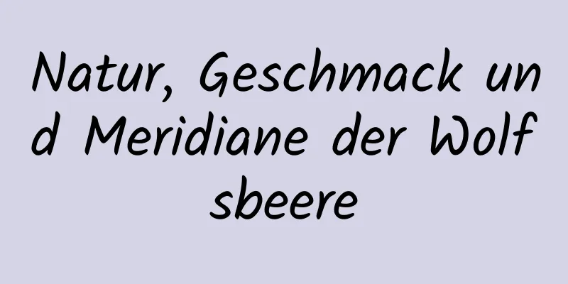 Natur, Geschmack und Meridiane der Wolfsbeere