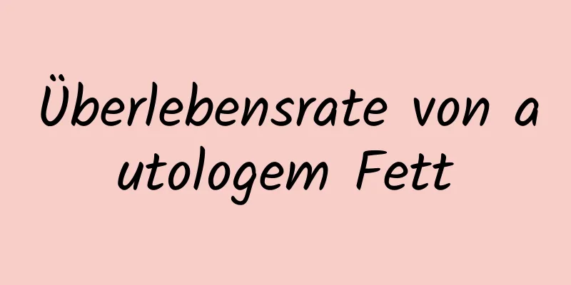 Überlebensrate von autologem Fett
