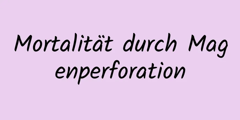 Mortalität durch Magenperforation