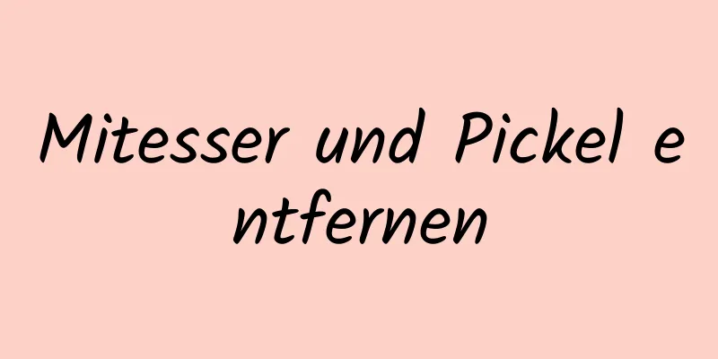 Mitesser und Pickel entfernen