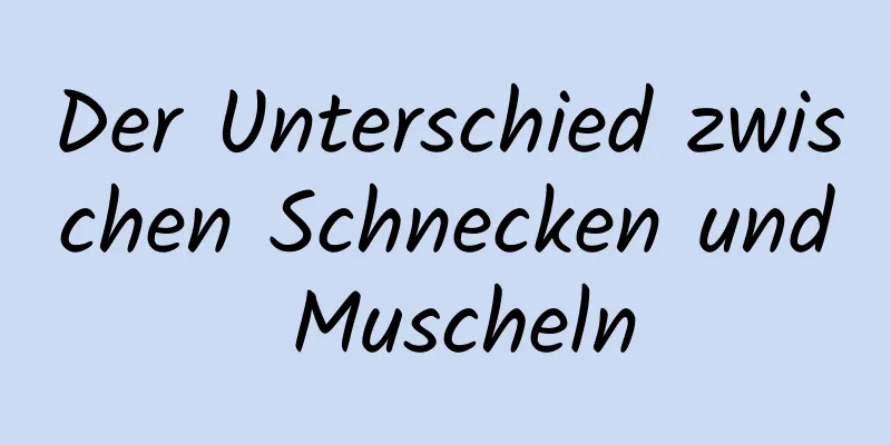 Der Unterschied zwischen Schnecken und Muscheln