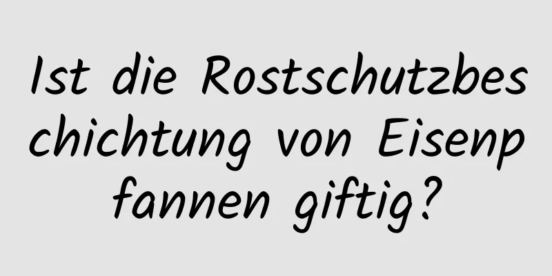 Ist die Rostschutzbeschichtung von Eisenpfannen giftig?