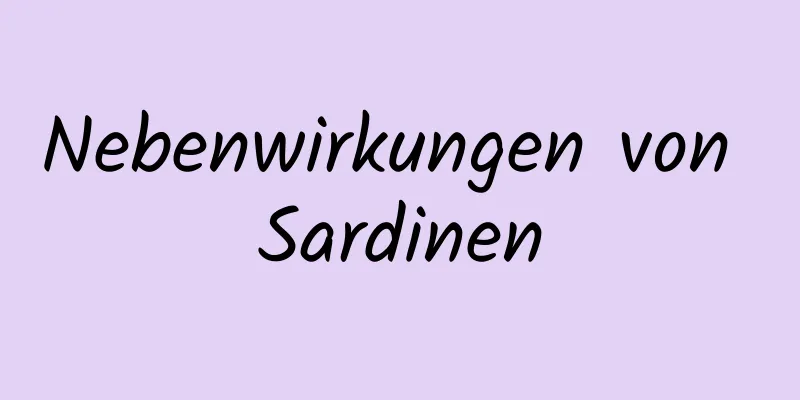 Nebenwirkungen von Sardinen