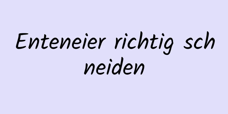 Enteneier richtig schneiden