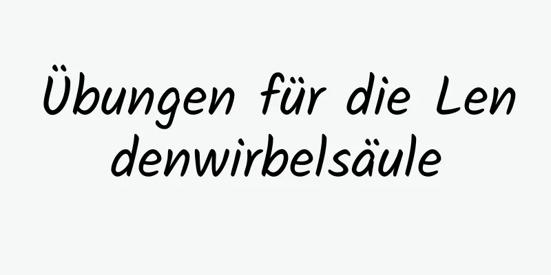 Übungen für die Lendenwirbelsäule