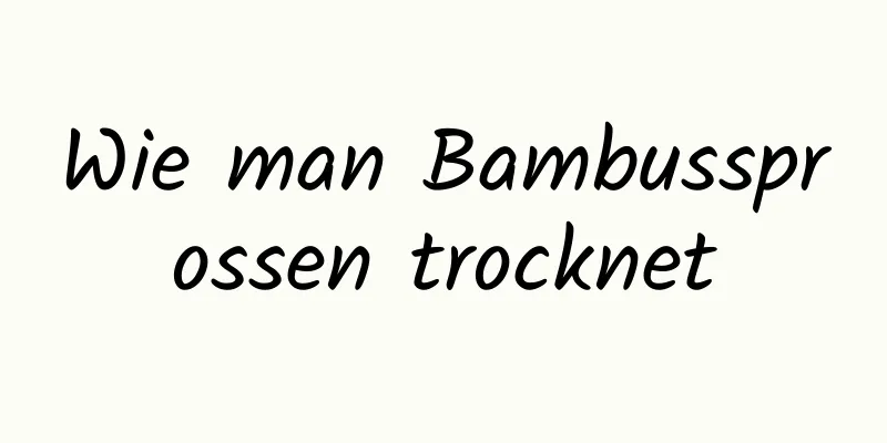 Wie man Bambussprossen trocknet