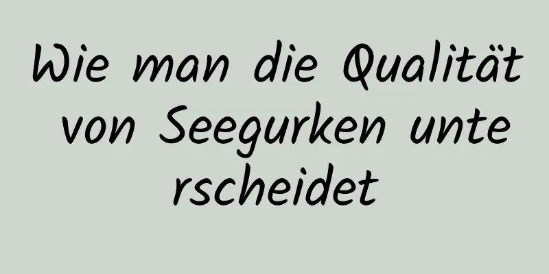 Wie man die Qualität von Seegurken unterscheidet