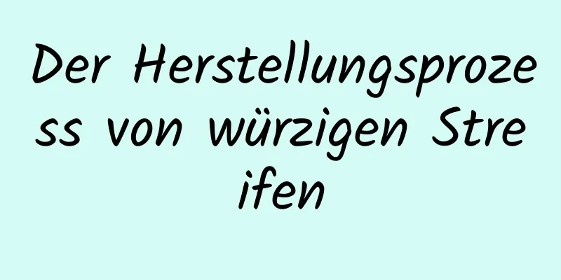 Der Herstellungsprozess von würzigen Streifen