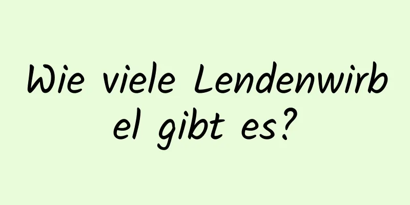Wie viele Lendenwirbel gibt es?