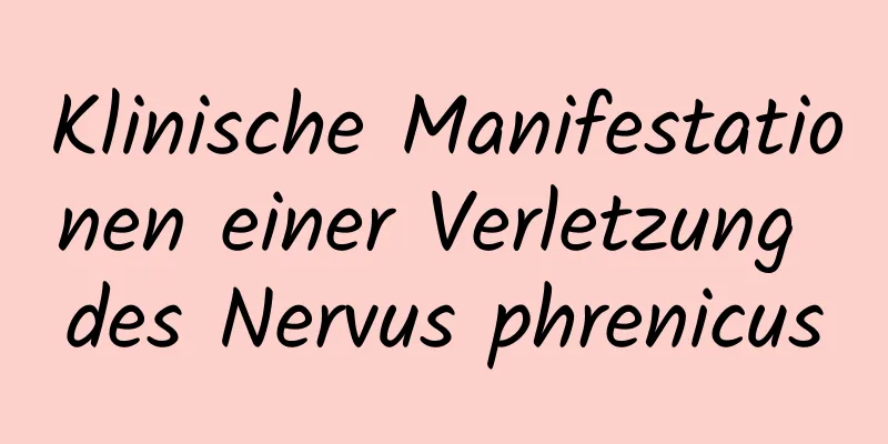 Klinische Manifestationen einer Verletzung des Nervus phrenicus