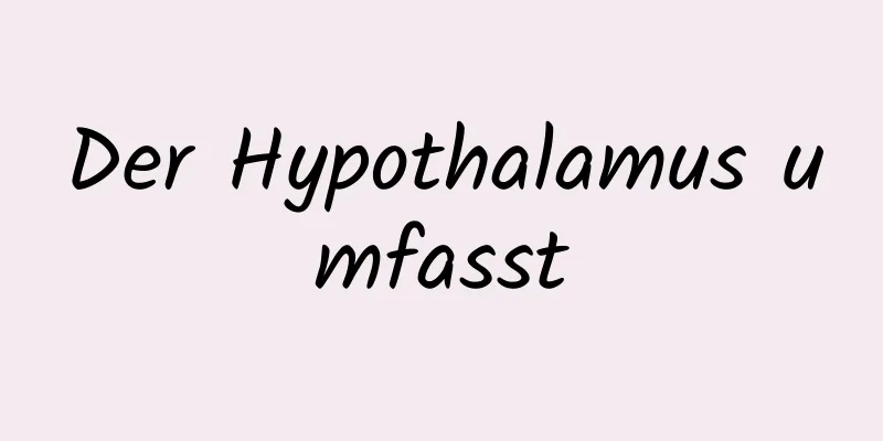 Der Hypothalamus umfasst