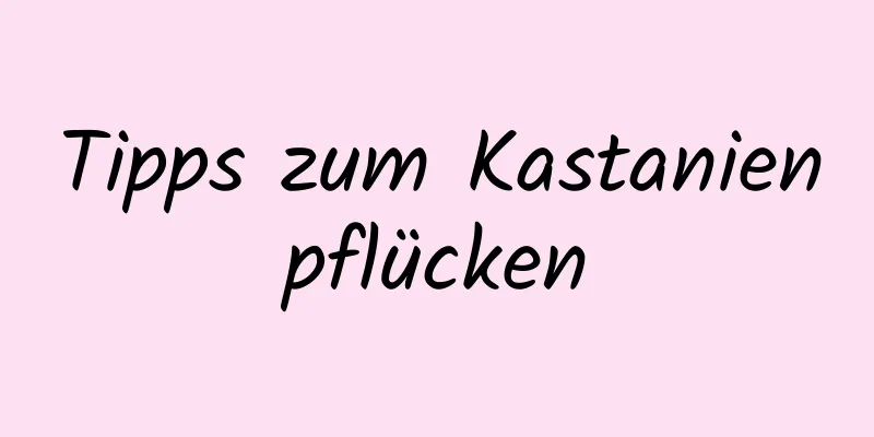 Tipps zum Kastanienpflücken