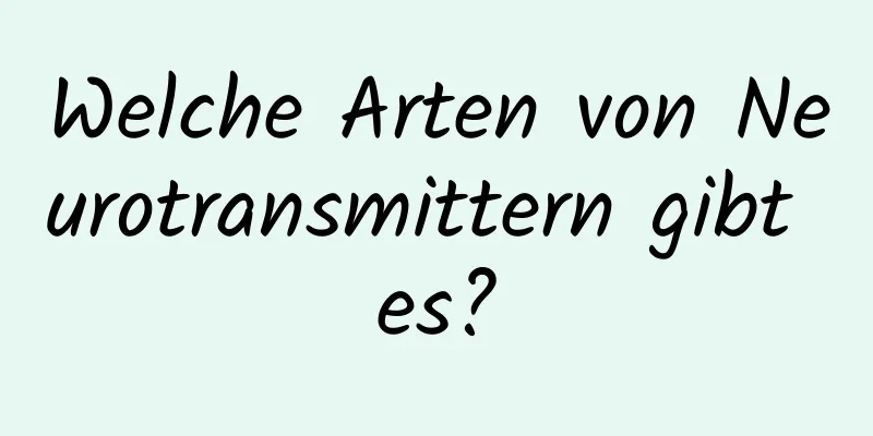 Welche Arten von Neurotransmittern gibt es?