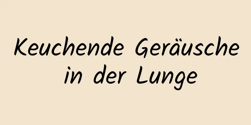 Keuchende Geräusche in der Lunge