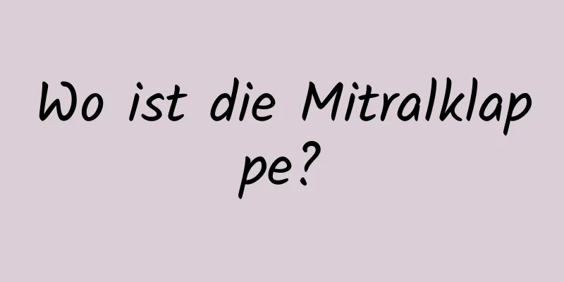 Wo ist die Mitralklappe?