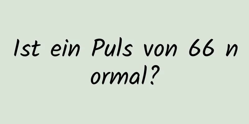 Ist ein Puls von 66 normal?
