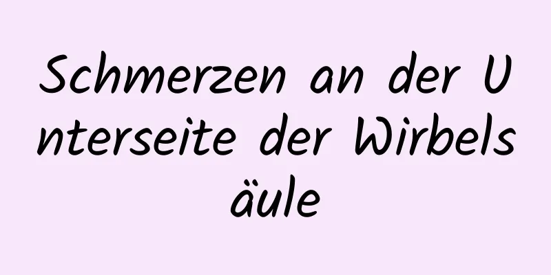 Schmerzen an der Unterseite der Wirbelsäule