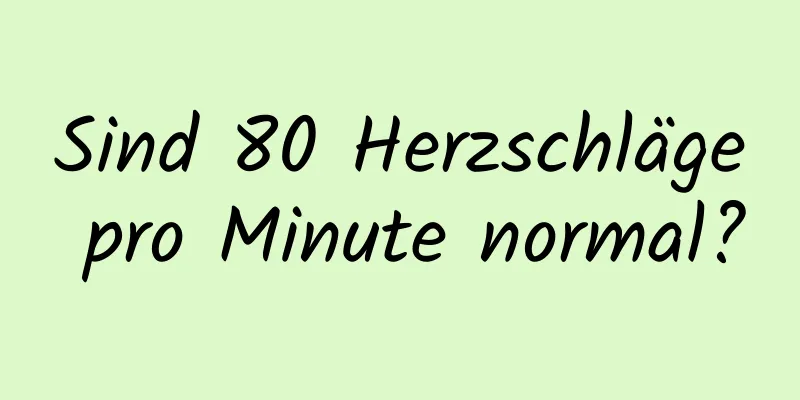 Sind 80 Herzschläge pro Minute normal?