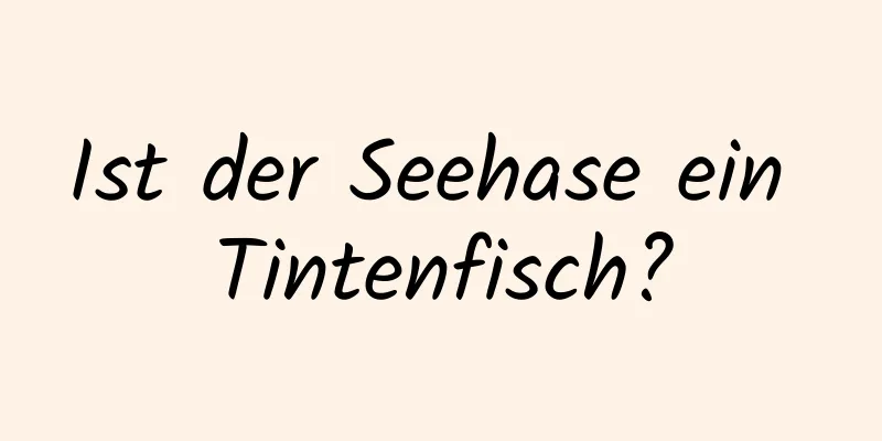 Ist der Seehase ein Tintenfisch?