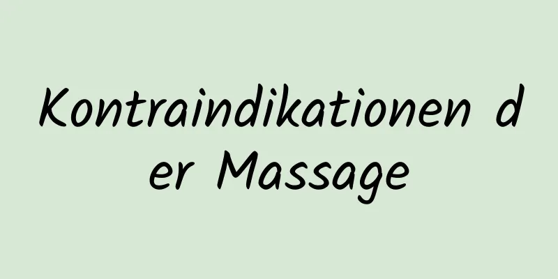 Kontraindikationen der Massage
