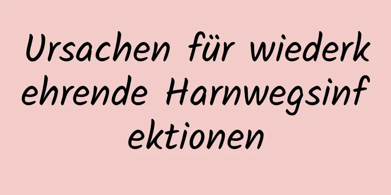Ursachen für wiederkehrende Harnwegsinfektionen