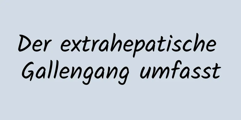 Der extrahepatische Gallengang umfasst