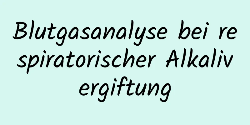 Blutgasanalyse bei respiratorischer Alkalivergiftung