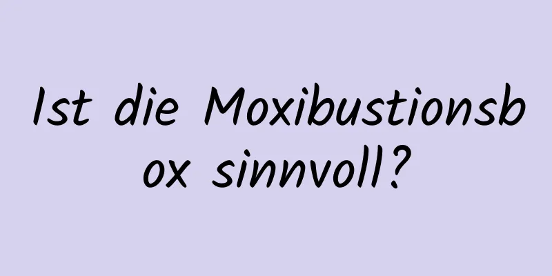 Ist die Moxibustionsbox sinnvoll?