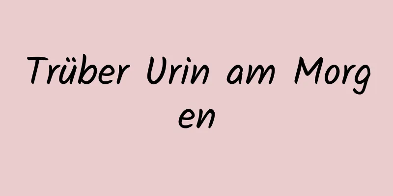 Trüber Urin am Morgen