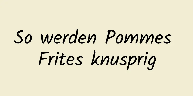 So werden Pommes Frites knusprig