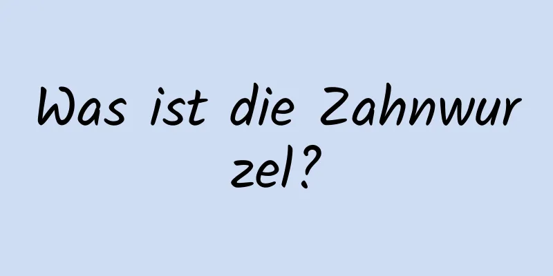 Was ist die Zahnwurzel?