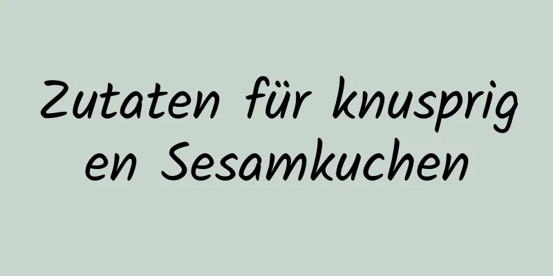 Zutaten für knusprigen Sesamkuchen