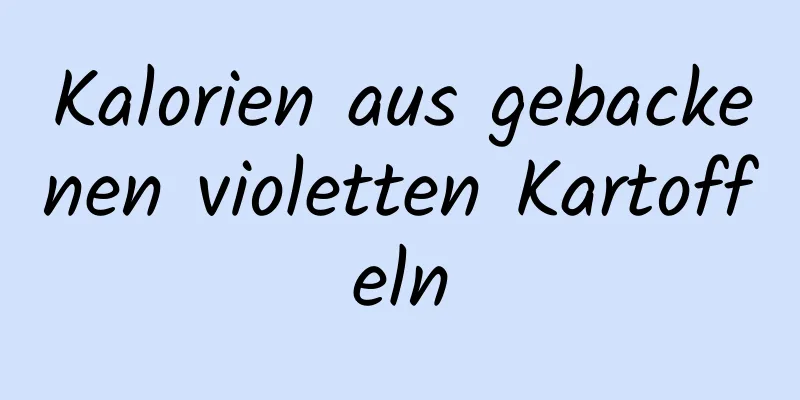 Kalorien aus gebackenen violetten Kartoffeln
